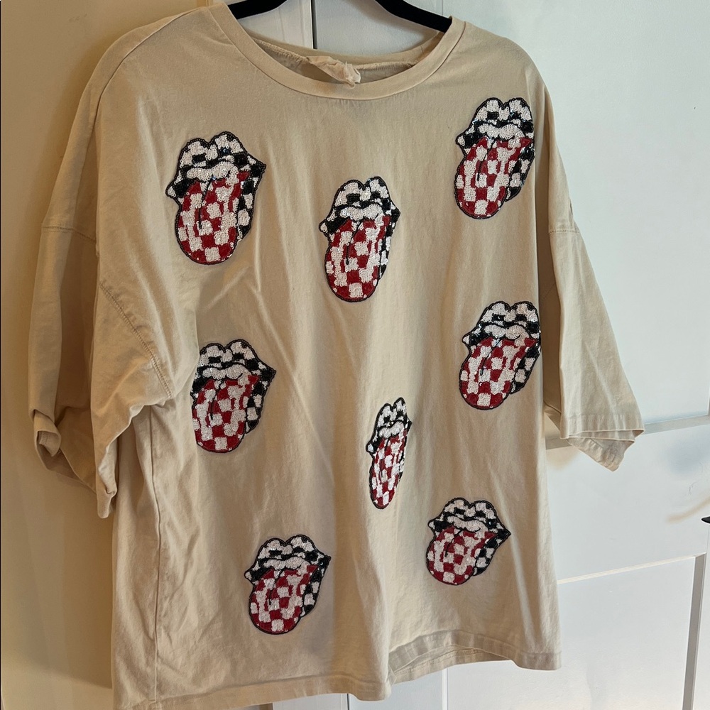Fantastic Fawn Kids T-Shirt - Cream with Red and Black Graphic